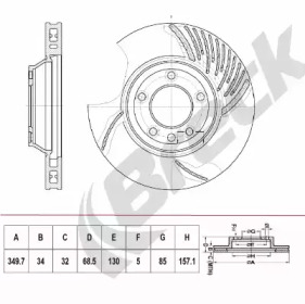 Тормозной диск BRECK BR 409 VH100